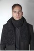 Black persian karakul lamb fur stole-scarf